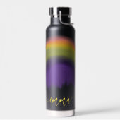 Naam script kleurrijke regenboog gepersonaliseerd waterfles (Links)