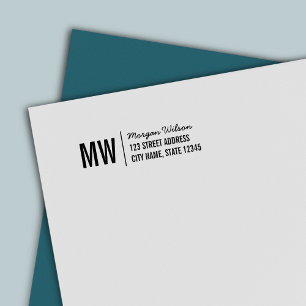 Naam script monogram Vet Separator Zelfinktende Stempel