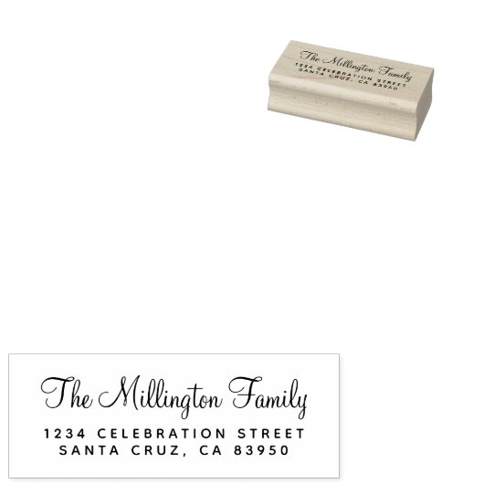 Naam  script naam retouradres rubberstempel (Gestempeld)