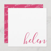 Naam script notitiekaartje (Voorkant / Achterkant)