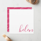 Naam script notitiekaartje (Voorkant / Achterkant in situ)