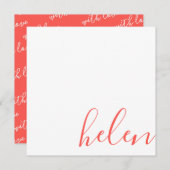 Naam script notitiekaartje (Voorkant / Achterkant)