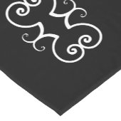 Naam Script-reeks volledig  tekst zwart Korte Tafelloper (Hoek)