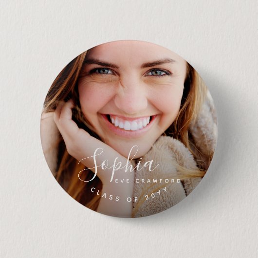 NAAM SCRIPT RONDE BUTTON 5,7 CM (Voorkant)