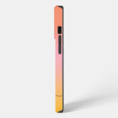 Naam Script Tekst Monogram Gradiënt Ombre Oranje iPhone Hoesje (Linkerkant)