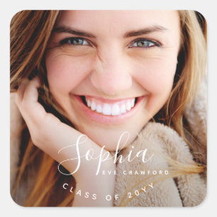 NAAM SCRIPT VIERKANTE STICKER