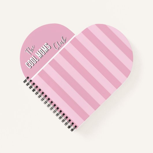 Naam Script Vintage Roze Streep Notitieboek (Voorkant)
