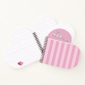 Naam Script Vintage Roze Streep Notitieboek (Binnen)