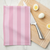 Naam Script Vintage Roze Streep Theedoek (Quarter Fold)