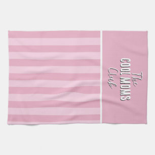 Naam Script Vintage Roze Streep Theedoek