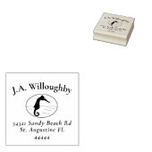 Naam Seahorse name Return Address Rubberstempel (Gestempeld)