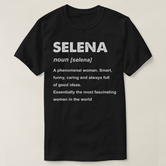 Naam Selena T-shirt (Design voorkant)