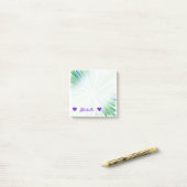 Naam + Shades van het Groene en Blauwe Patroon van Post-it® Notes (Op bureau)