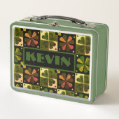 Naam Shamrock Checkerboard Pattern Monogram (Voorkant)