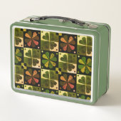 Naam Shamrock Checkerboard Pattern Monogram (Achterkant)