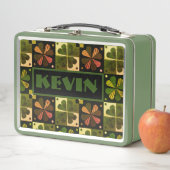 Naam Shamrock Checkerboard Pattern Monogram (In situ)