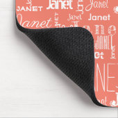 Naam Sinaasappel en Witte Woordwolk | personaliser Muismat (Hoek)