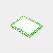 Naam: Sint Patrick's Green/White Shamrock Pattern Post-it® Notes (Schuin)
