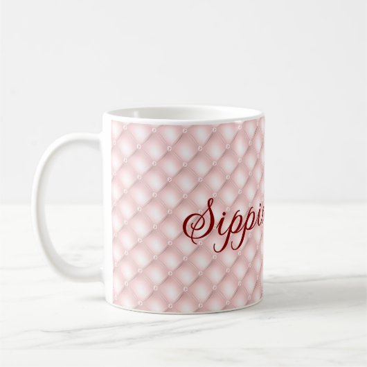 Naam, Sippin ' Roze Tufted 11oz Koffie Mok (Links)