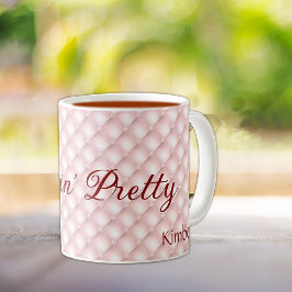 Naam, Sippin ' Roze Tufted 11oz Koffie Mok