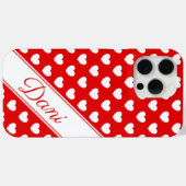 Naam Sjabloon, opvallend rood en wit Case-Mate iPhone Case (Achterkant (horizontaal))