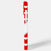 Naam Sjabloon, opvallend rood en wit Case-Mate iPhone Case (Achterkant / Links)