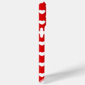 Naam Sjabloon, opvallend rood en wit Case-Mate iPhone Case (Achterkant / Rechts)