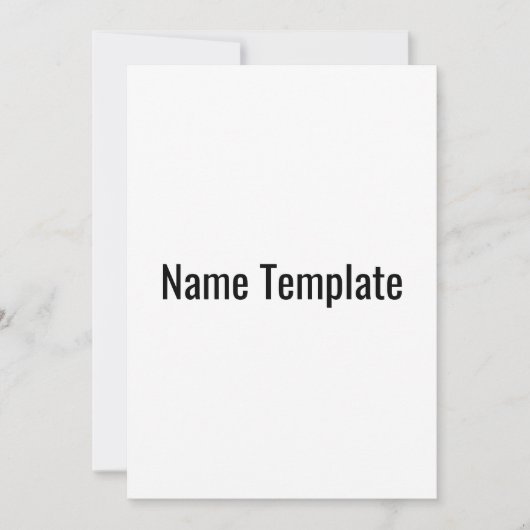 Naam Sjabloon Test Kaart (Voorkant)