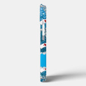 Naam sky blue glitter verpleegster petten Silver C Case-Mate iPhone Case (Achterkant / Links)
