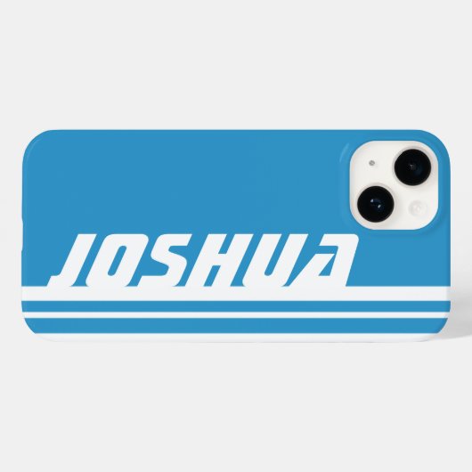 Naam: sky blue & white stripe sport iphone case (Achterkant (horizontaal))