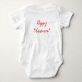 Naam slee Cute Whimsical Uniek Vintage Kerstmis Romper (Achterkant)