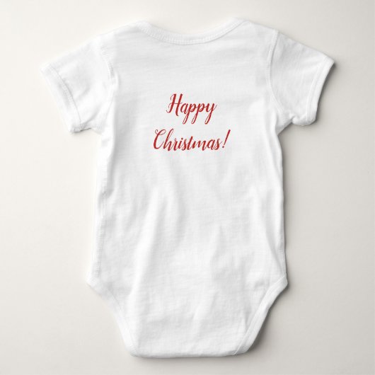 Naam slee Cute Whimsical Unieke Vintage Kerstmis Romper (Achterkant)
