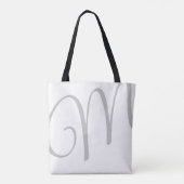 Naam Small-Love-Heart White Tote Bag (Achterkant)