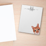 Naam Sneaky Cat Waterverf Monogram Notitieblok<br><div class="desc">Dit ontwerp kan op het gebied worden gepersonaliseerd dat door de foto en/of tekst te veranderen wordt verstrekt. Of het kan worden aangepast door te klikken deze Sjabloon personaliseert en dan de klik te kiezen om verdere optie aan te passen en de kleur van de achtergrond te schrappen of te...</div>