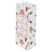 Naam, Snoep & snoep, Kerst Winter Feestdagen Wijn Cadeautas (Voorkant Gekanteld)