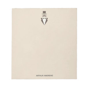 Naam  snor Man Top Hat Notitieblok