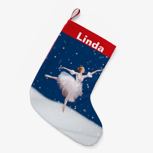  naam Snow Queen Ballerina Kleine Kerstsok (Voorkant (Hangend))