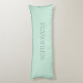 naam "Snuggles" zeelamantgroen Lichaamskussen (Achterkant (Verticaal))