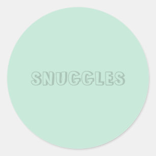 naam "Snuggles" zeelamantgroen Ronde Sticker