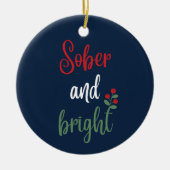 naam Sober Christmas Keepsake Gift Keramisch Ornament (Voorkant)