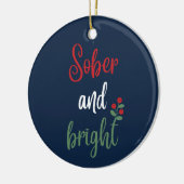 naam Sober Christmas Keepsake Gift Keramisch Ornament (Links)