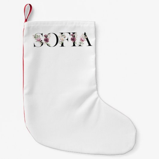 Naam Sofia. Kleine Kerstsok (Voorkant)