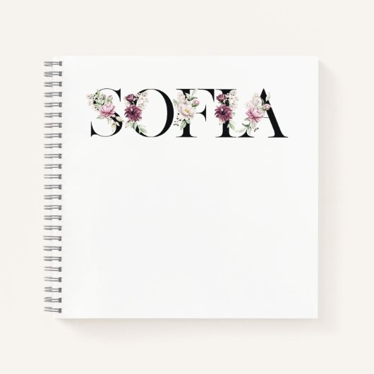 Naam Sofia. Mijn naam is Sofia. Notitieboek (Voorkant)