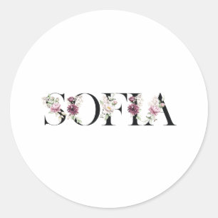 Naam Sofia. Ronde Sticker