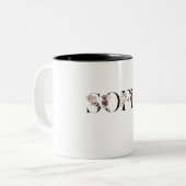 Naam Sofia. Tweekleurige Koffiemok (Voorkant links)