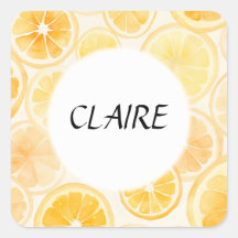Naam Soft Sinaasappels en Lemons Waterverf Pattern