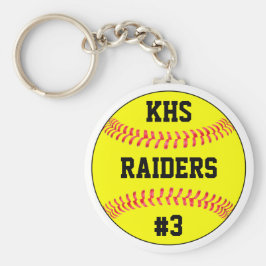 Naam Softball-team, schoolbrieven & afspeelnummer Sleutelhanger