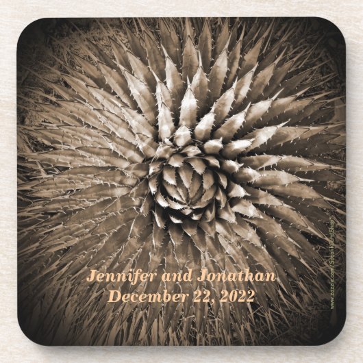 Naam: Southwest Agave Sepia Tan Brown Onderzetter (Voorkant)