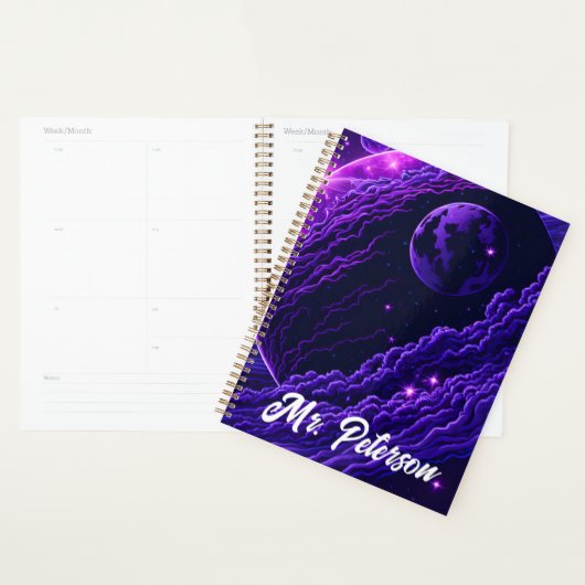 Naam Space Scene Wetenschap Leraar Einde van het J Planner (Display)
