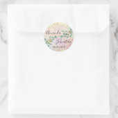 Naam sparen de Datum Zilveren drijft Mint Glitter  Ronde Sticker (Tas)